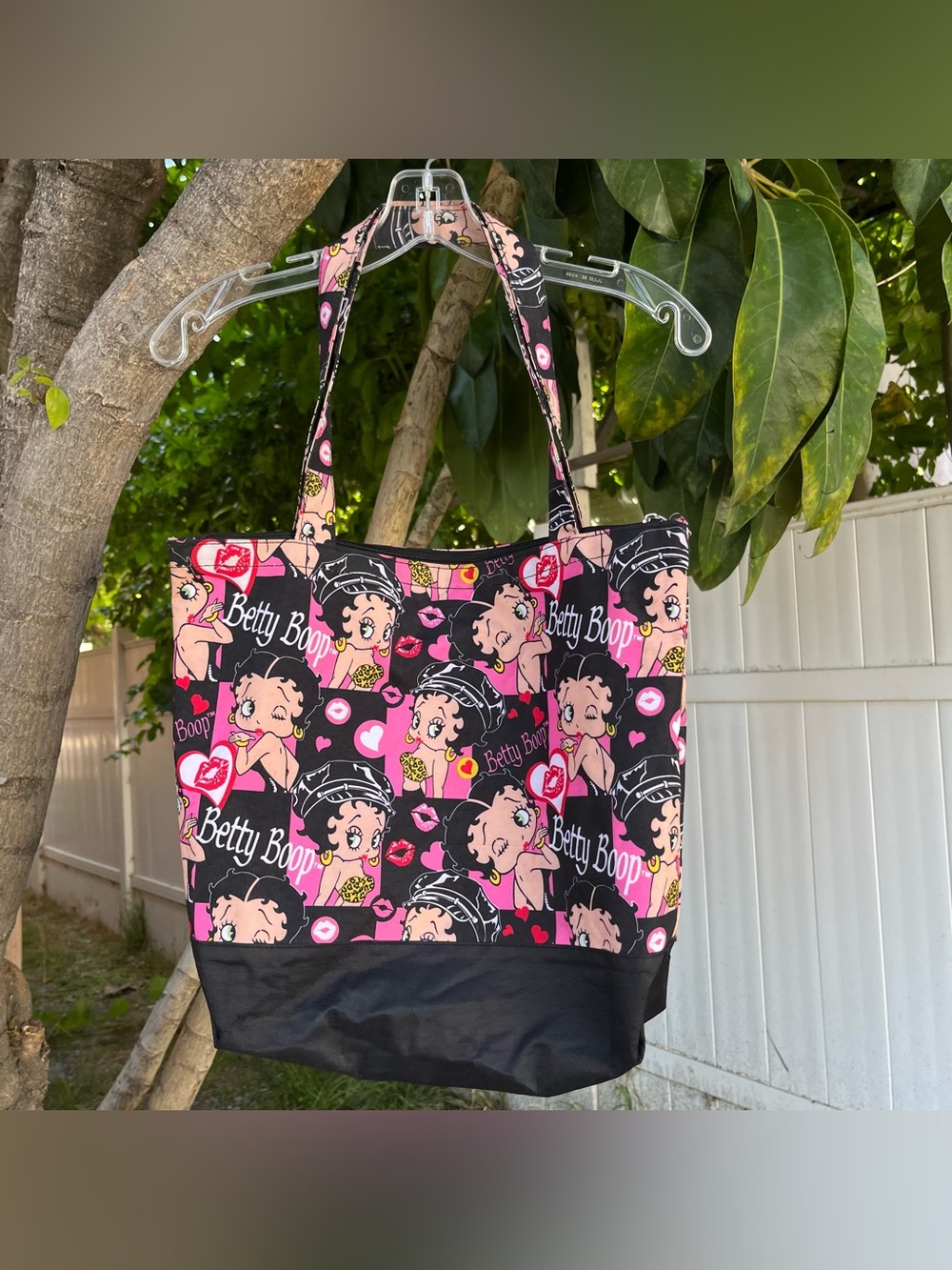 Betty Boop Tote or Duffle Bag Shoulder or Weekender Bag  with a Coin Pouch.